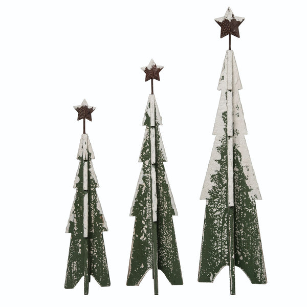 Wood Snowy Christmas Tree Manchester Real Deals