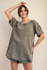 Mineral Washed Oversized Short Sleeve Tunic