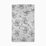 Snowmen Charcoal Tea Towel