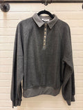Collared Half-button Sweatshirt