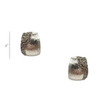 Silver Clear Pave Brushed Huggie