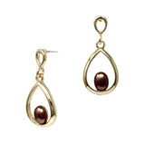 Pearl On Teardrop Earring