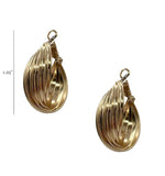Worn Gold Layred Twist Hoop