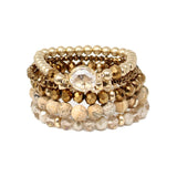 5 Row Stone Ccb Beads Stretch Br