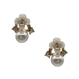 Pearl Flower Dainty Post Earring