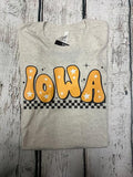 Retro Black & Gold Star Iowa Tee