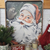 Santa W Snow Green