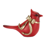 Cardinal W/bow 5"h Resin