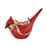 Cardinal W/bow 5"h Resin