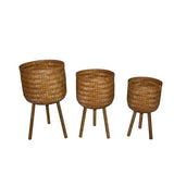 Bamboo Planters Brown