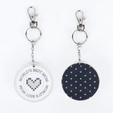 Reverse Wood Best Mom Keychain