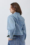 Risen -Balloon Sleeve Denim Jacket