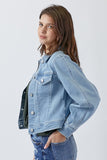 Risen -Balloon Sleeve Denim Jacket