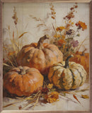 Harvest Pumpkin With Autum Grasses 20x16