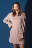 Cable Knit Solid Comfy Dress