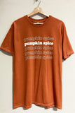 Pumpkin Spice Graphic Tee Non-returnable Short Sleeve Garment-dyed "pumpkin Spice" Fall Graphic Over