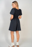 Short Sleeve Solid Knit Dress