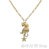 G Star Cowboy Hat Necklace Len:16+3in