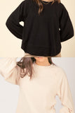 Casual Oversized Cutout Knit Top