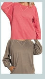 Pigment Dyed French Terry Pullover With Pockets