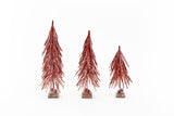 Metallic Red Twig Trees with Glitter 11.5