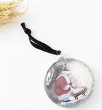 4" Filled Ornament Santa Kneeling
