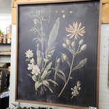Vintage Cream Floral Print Bl 24x30