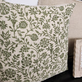 18 Green Floral Pillow