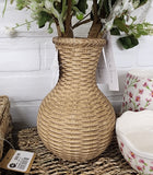 6.5 Nat. Weave Stoneware Vases