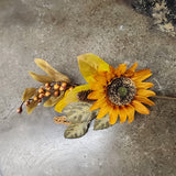 16 Orange Sunflower Autumn Pick