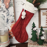 Fabric Knit Traditional Stocking