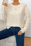 Solid Textured Thumbhole Sleeve Top