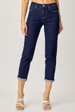 Risen-Mid-Rise Boyfriend Jeans