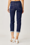 Risen-Mid-Rise Boyfriend Jeans