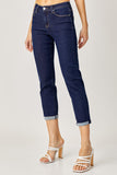 Risen-Mid-Rise Boyfriend Jeans