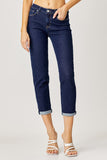 Risen-Mid-Rise Boyfriend Jeans