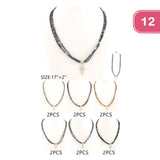 Fashion Rhinestone Cross Bead Necklace