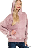 Fleece Acid Wash Kangaroo Pocket Hoodie