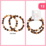 Wood Beaded Stackable Bracelet