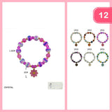 Beaded Flower Charm Bracelet