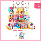 Unicorn Sponge Squishy Keychain
