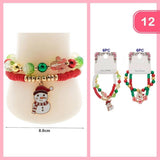 Christmas Beaded Charm Bracelet