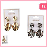 Hammered Round Drop Earrings