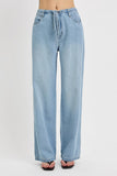 High Rise Ankle Wide Baggy Jeans