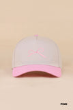Coquette Bow Two-tone Canvas Cotton Cap