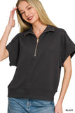 Scuba High Neck Half Zip Short Sleeve Pullover