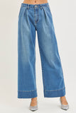 Slouchy Wide Leg Jeans With Pleats