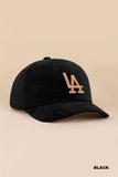 La City Logo Classic Suede Baseball Cap