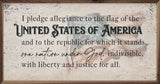 Distressed Pledge Allegiance Flag 36x18