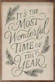 It's The Most Wonderful Time Pine Wh 24x36